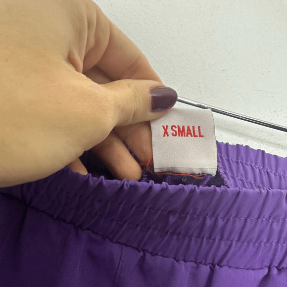 KAPPA 222 Banda Bawon Track Pants grape Purple women's XS elastic logo pull on - Picture 5 of 6